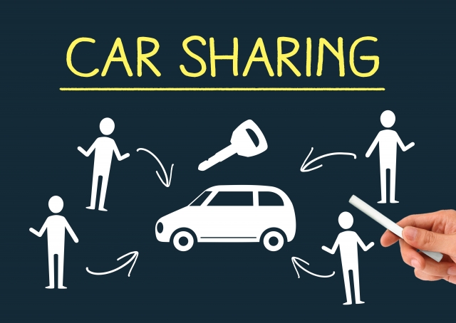 カーシェアリングの仕組みのイメージ図