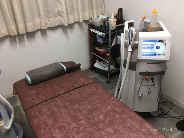 ゴリラクリニック名古屋栄院の施術室はこんな感じ