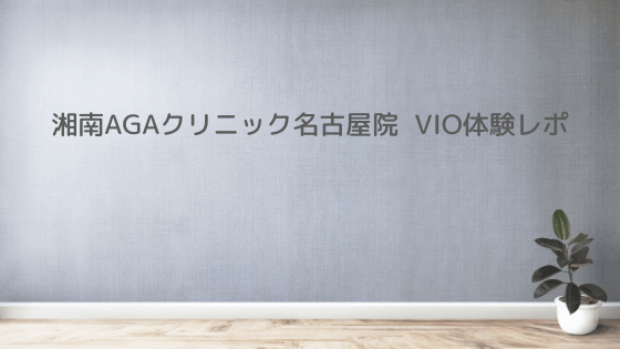 男性の私が湘南agaクリニック名古屋院でvio脱毛してきました
